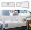 HUOLE Rausfallschutz Bett, Bettgitter für Kinder, Babybettgitter für Kleinkinder, Kinderbettgitter mit luftiges Netz, Bed Rail stabile Bauweise, einfache Montage-1,8 m – dunkelgrau Bild 5