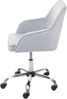 Mendler 'HWC-F82' Schreibtischstuhl, Retro Design, Samt grau, max. 150 kg Bild 4