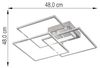 LED Deckenleuchte, silber, warmweiß, L 48 cm, MANAS Bild 5