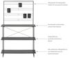 Dehner Pflanztisch Gartenarbeitstisch Provence, 100 x 40 x 160 cm, Metall, schwarz, hochwertiges Pflanzen Regal für Terrasse / Balkon Bild 3