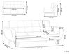 Schlafsofa 3-Sitzer Polsterbezug schwarz verstellbar FLORLI Bild 3