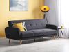 Schlafsofa 3-Sitzer Polsterbezug schwarz verstellbar FLORLI Bild 2