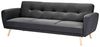 Schlafsofa 3-Sitzer Polsterbezug schwarz verstellbar FLORLI Bild 4