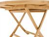 Premium Teak Klapptisch rund Gartentisch Gartenmöbel Teaktisch Holztisch 120cm Bild 4