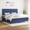 vidaXL Boxspringbett mit Matratze Blau 200x200 cm Stoff, Härtegrad: H2 [3141887] Bild 2