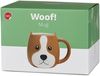 becher Hund 400 ml 14x10,3 cm Keramik braun-weiß Bild 2