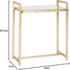 SAFAVIEH Glam Accent Table with Iron Legs, in Gold and Mirror, 31 X 46 X 56.13 Bild 3
