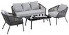 CARO-Möbel Gartenlounge-Set BENGAL, Outdoor Loungemöbel wasserabweisend, Balkonmöbel Set schwarz/grau Bild 3