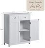 Home Discount priano 2 Schubladen 2 Türen Badezimmerschrank Schrank Boden Stehend Einheit, weiß Bild 2