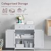 Home Discount priano 2 Schubladen 2 Türen Badezimmerschrank Schrank Boden Stehend Einheit, weiß Bild 4