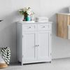 Home Discount priano 2 Schubladen 2 Türen Badezimmerschrank Schrank Boden Stehend Einheit, weiß Bild 1