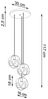 SOLLUX SL. 1084 Pendelleuchte TULOS 3P weiss Stahl 60W L: 30cm B: 30cm H: 117cm dimmbar Bild 4
