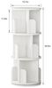 GarveeLife Drehbares Bücherregal aus Massivholz, 360-Grad-Anzeige, Aufbewahrungsregal für Kinder und Erwachsene, multifunktionaler Bücherregal-Organizer (3 Etagen, weiß, 40 x 40 x 98 cm) Bild 2