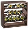 Weinflaschen-Regalsystem - 3 Ablagereihen - Kiefernholz Bild 1