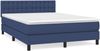 vidaXL Boxspringbett mit Matratze Blau 140x200 cm Stoff 3140383 Bild 3