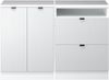 Dachschrägenschrank-Set Rion Weiß Riffel 120 cm 2er Set Schrankkorpuss 60 cm Tiefe Vicco Bild 4