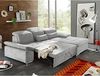 Stella Trading WAYNE Ecksofa mit Schlaffunktion, Stoffbezug Silber - Ausziehbare Eckcouch mit verstellbaren Armlehnen und Kopfteilen - 276x81(104) x 188 cm (B/H/T) Bild 4
