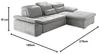 Stella Trading WAYNE Ecksofa mit Schlaffunktion, Stoffbezug Silber - Ausziehbare Eckcouch mit verstellbaren Armlehnen und Kopfteilen - 276x81(104) x 188 cm (B/H/T) Bild 5