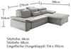 Stella Trading WAYNE Ecksofa mit Schlaffunktion, Stoffbezug Silber - Ausziehbare Eckcouch mit verstellbaren Armlehnen und Kopfteilen - 276x81(104) x 188 cm (B/H/T) Bild 3