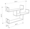 Dmora Regal Nebulon, Weiß, 119 x 23 x 66,5 cm, 3 Böden Bild 2
