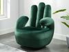 Fingersessel Samt CATCHY - Drehbar - Tannengrün Bild 2