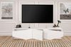 Hanah Home Modern White TV Stand, 180 cm, 100% Melamine Coated Particle Board, 18 mm Thick, Wall-Mountable, Multiple Shelves | Scandinavian Design for Stylish Living Rooms Bild 3