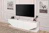 Hanah Home Modern White TV Stand, 180 cm, 100% Melamine Coated Particle Board, 18 mm Thick, Wall-Mountable, Multiple Shelves | Scandinavian Design for Stylish Living Rooms Bild 2
