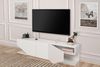 Hanah Home Modern White TV Stand, 180 cm, 100% Melamine Coated Particle Board, 18 mm Thick, Wall-Mountable, Multiple Shelves | Scandinavian Design for Stylish Living Rooms Bild 4