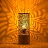 Marrakesch Orient & Mediterran Interior Nachttischlampe Boho Deko Tischlampe Nachttischlampe Lampe Verdure Klein Weiss, E27 Bild 3
