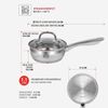 RESTO Kitchenware Kasserolle Libra, Soßentopf 1,4 l, energiesparend und spülmaschinenfest, Edelstahl 18/10 (2-tlg), mit hitzebeständigem Glasdeckel und Griff Bild 3