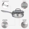 RESTO Kitchenware Kasserolle Libra, Soßentopf 1,4 l, energiesparend und spülmaschinenfest, Edelstahl 18/10 (2-tlg), mit hitzebeständigem Glasdeckel und Griff Bild 4