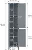 Teamson Home Wooden Badezimmerbades Lagerschrank mit 2 Türen, hoher Badezimmerschrank, graue Badezimmermöbel, verstellbare Lagerung, Mercer -Sammlung Bild 4