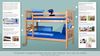 Etagenbett 'Mario' 90x200 cm, natur, Buche massiv, inkl. Rollroste Bild 2