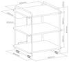 Maclean MC-978 Stilvolles Regal mit 3 Ebenen, Aufbewahrungsregal, Lagerregal, Max. Belastung 90kg, 454x400x496mm, Kabelmanagment, Ideal für Wohnzimmer Bild 3