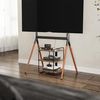 Maclean MC-978 Stilvolles Regal mit 3 Ebenen, Aufbewahrungsregal, Lagerregal, Max. Belastung 90kg, 454x400x496mm, Kabelmanagment, Ideal für Wohnzimmer Bild 5