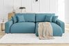 S-Style Möbel Ecksofa Emma mit Bettfunktion in Cord-Stoff schöner Sitzkomfort, Ottomane links oder rechts bestellbar, mit Wellenfederung Bild 2
