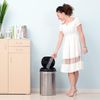 HOMCOM Mülleimer Automatik Abfalleimer mit Sensor, Schwarz+Silber Ø30,5 x 51,5 cm Bild 3