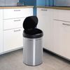 HOMCOM Mülleimer Automatik Abfalleimer mit Sensor, Schwarz+Silber Ø30,5 x 51,5 cm Bild 2