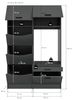 Waschmaschinenumbauschrank >Free< in Anthrazit - 126x195x68cm (BxHxT) Bild 3