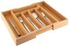 axentia Besteckkasten, Bambus, 5 - 7 Fächer, ca. 31-48,5 x 5,5 x 37 cm, Holzfarben Bild 4