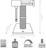 Canadian Cat Company Kratzbaum Watson, Kratzturm mit 18 cm dicker Sisalsäule, grau, ca. 55 x 55 x 100 cm Bild 2