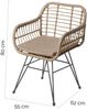 BigBuy Home Stuhl Ariki, Gartenstuhl, Standard, Polyrattan, Stahl, Outdoor geeignet mit Polyrattan und Stahl Bild 3