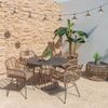 BigBuy Home Stuhl Ariki, Gartenstuhl, Standard, Polyrattan, Stahl, Outdoor geeignet mit Polyrattan und Stahl Bild 2