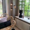 Qazqa Stehlampe Vidro, ohne Leuchtmittel, Warmweiß, QAZQA Stehlampe, e14, Schwarz, Glas, Art Deco Bild 2