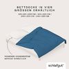 Schlafgut Knitted Jersey Bettwäsche | Bettbezug einzeln 155x220 cm | blue-mid Bild 4