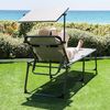 Aktive 62613 Klappliege mit Sonnenschirm, 193 x 67 x 85 cm, Camping, Grau Bild 2