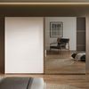 Forte SOPHISTISPACE Kleiderschrank 270, moderner Schwebetürenschrank, 2-türig, Einlegeböden, Kleiderstangen, Spiegel, Holzwerkstoff, Kaschmir|Beige, 269,8 cm breit x 210,5 cm hoch x 62,9 cm tief Bild 2