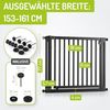 BOMI Baby Treppenschutz Miko PEFC geprüftes Buchenholz | Ohne Bohren | 90° Stop | Treppenschutzgitter zum Klemmen in Holz | Kindergitter treppe ohne Bohren Nicht Metall | Breite: 153-161 cm Bild 2