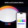 Aqara LED Deckenleuchte T1M, Smart Home Deckenleuchte mit Matter, 40W 3450LM, CRI>90, 2700-6500K, Farbverlaufseffekten und 16 Millionen Farben, RGBIC-Statuslichtring, Unterstützt HomeKit, Alexa, Google, Erfordert Zigbee 3.0 Hub Bild 4