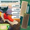 KESSER® Campingbett klappbar mit Tragetasche, Nackenkissen, Vakuumtasche & Getränkehalter, Oxford-Gewebe / Stahl kaffe / creme, 68 x 190 x 30 Bild 3